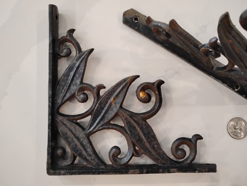 Pair cast iron shelf - pair,